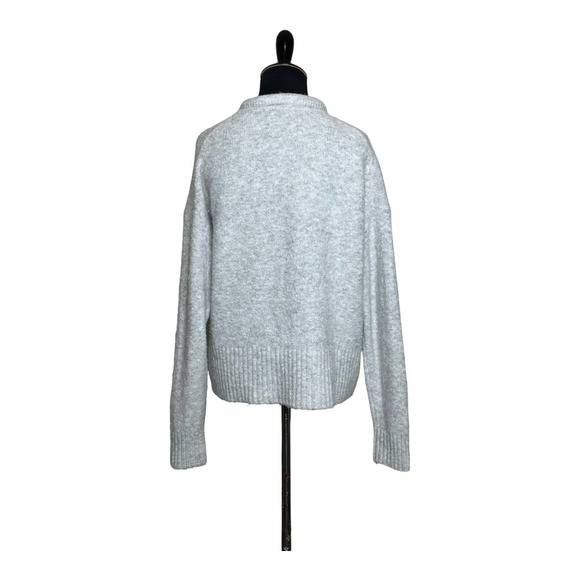 Madewell light gray long sleeves rolled crew neck sweater size large - Picture 8 of 10
